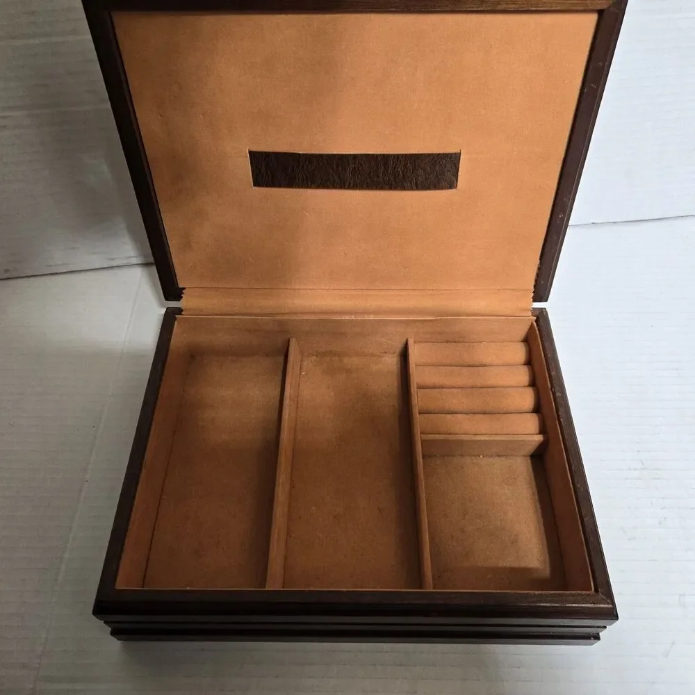 Vintage Rosalco The Commodore Bird Duck Carved Wooden Wood Jewelry Box